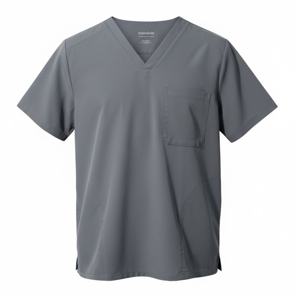 Mandala Men's Charcoal V-Neck Tee